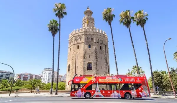 city of Seville with Hop on Hop off Bus